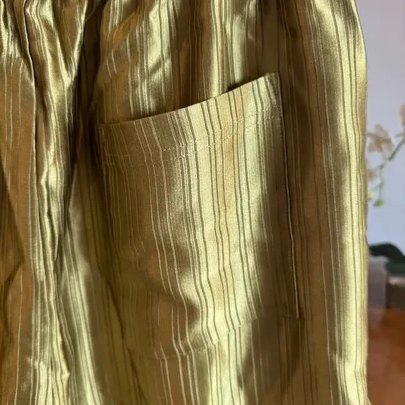 Atoir Sana Metallic Jacquard Satin Shorts Antique Gold Medium - Picture 4 of 4